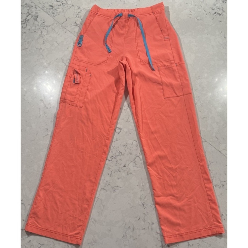 Carhartt Force Cross Flex Utility Bootcut Scrub Pants Womens XS Coral Pink
